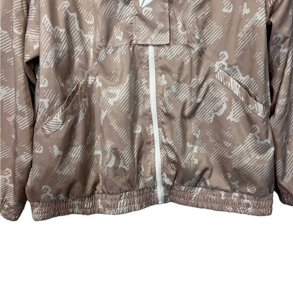 Reebok XL Printed Mesh Focus Track Jacket With Pockets Mushroom Large - Picture 7 of 16